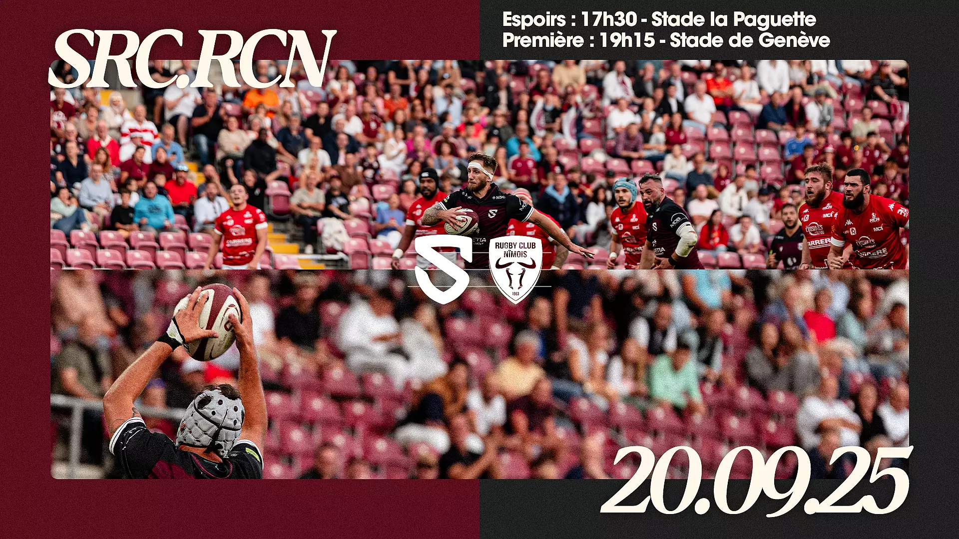 Match du Servette Rugby Club au Stade de Genève – ambiance en tribune