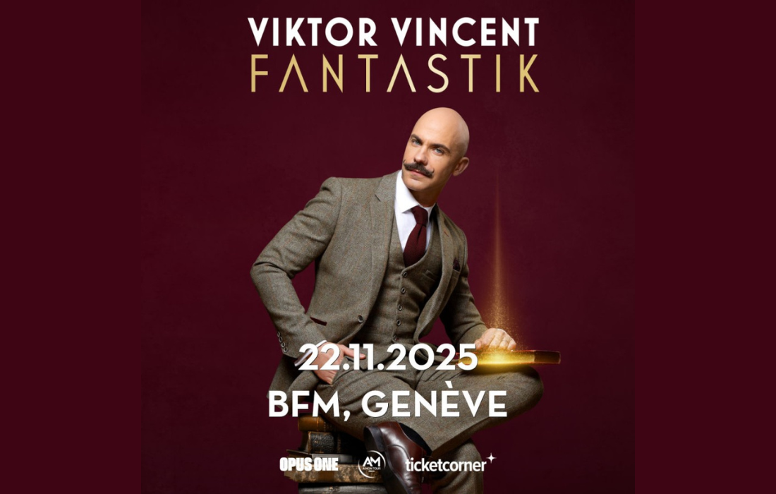 Affiche du spectacle Fantastik de Victor Vincent, mentaliste, présenté le 22 novembre 2025 au Bâtiment des Forces Motrices à Genève.